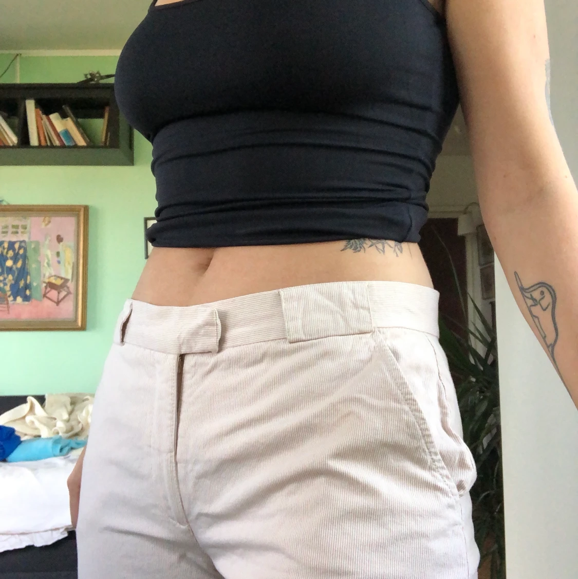 Randiga boomerang byxor