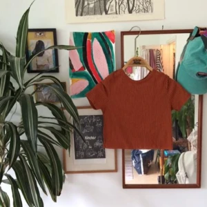  - Fin roströd ribbad crop top från Asos i storlek 36, knappt använd. 