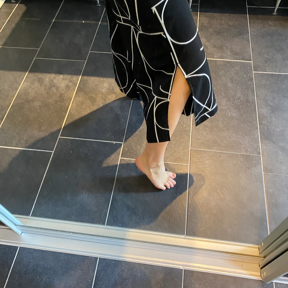 Snygg mönstrad byxa - 90