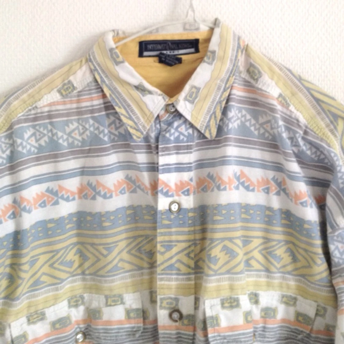 Ball skjorta 100% bomull med typ aztec mönster - 1382188980