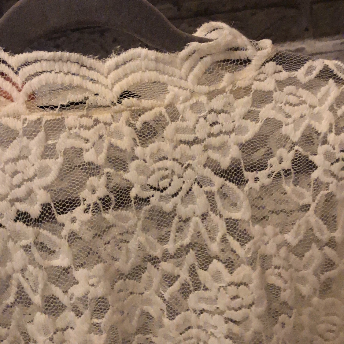  vit tröja med spets  - 90