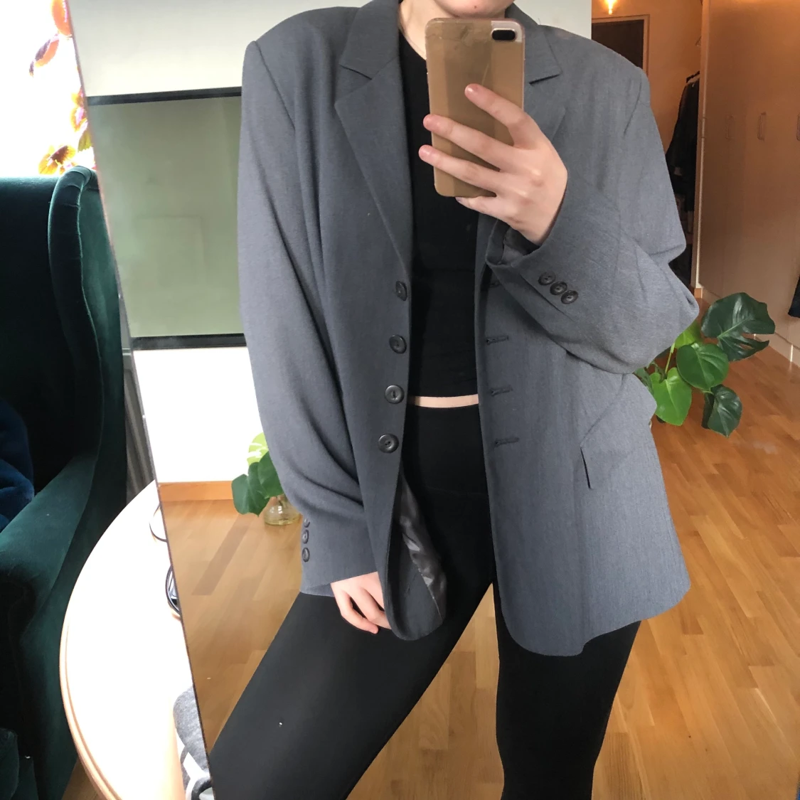 Grå kostymjacka - 90