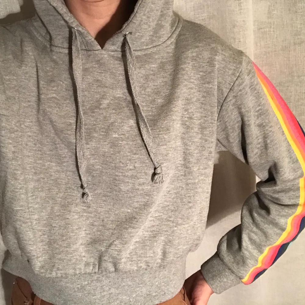 Mysig hoodie från bikbok🌈  säljer pga har för många luvtröjor🙈. Hoodies.