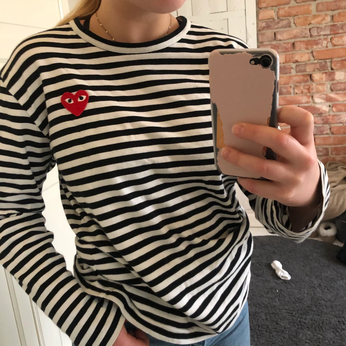 CDG randig tröja långärmad