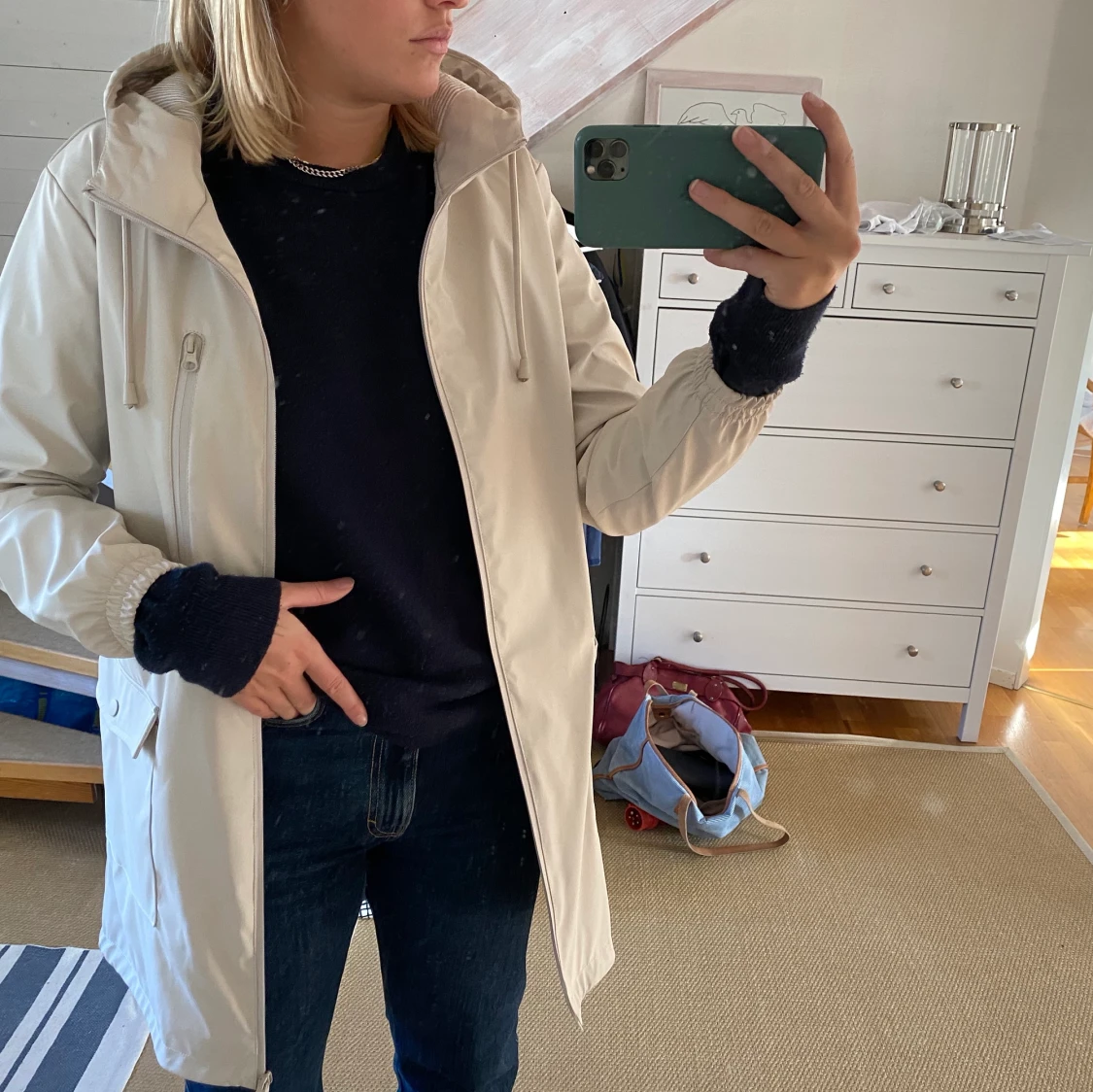 Beige regnkappa från zara - 91