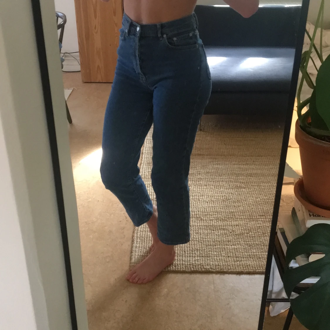 Jeans med hög midja - 90