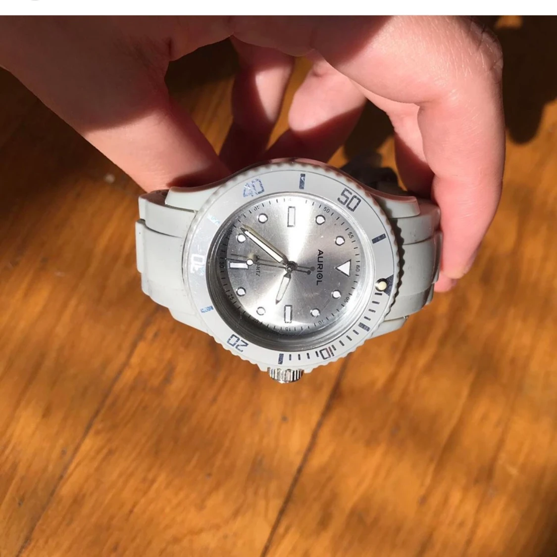 AURIOL silver grå klocka  - 90