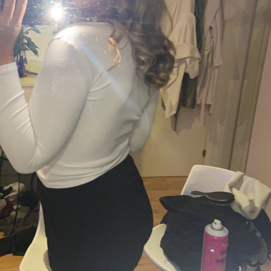 Vitt tröja med knappar - 90