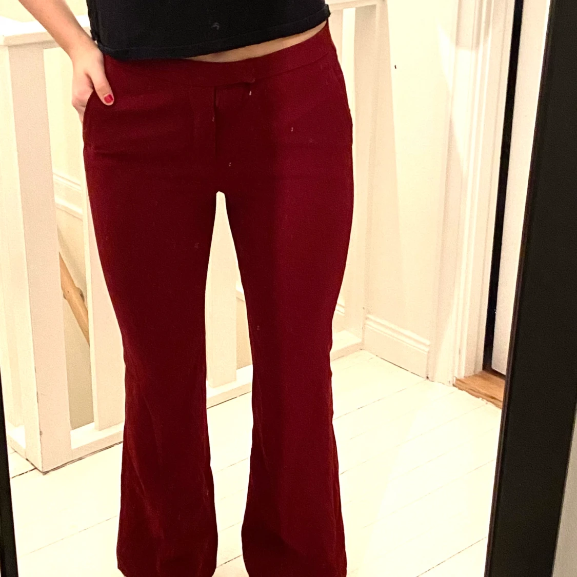 Vinröda kostymbyxor  - 91