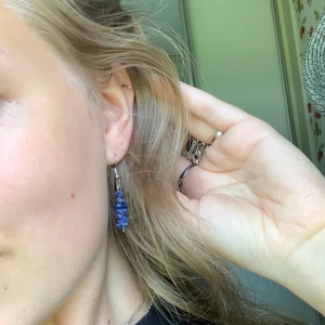 Örhängen med blåa stenar!  - Fina örhängen med blåastenar! 