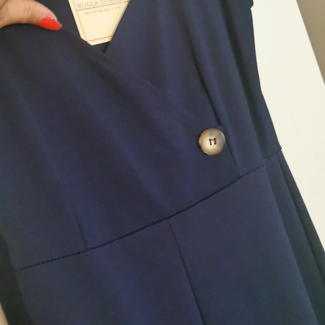 Marinblå byxdress stl M - 91