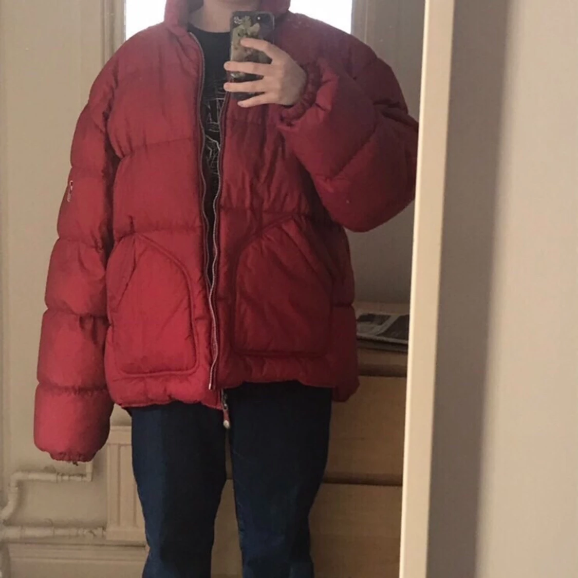 Vintage röd diesel jacka