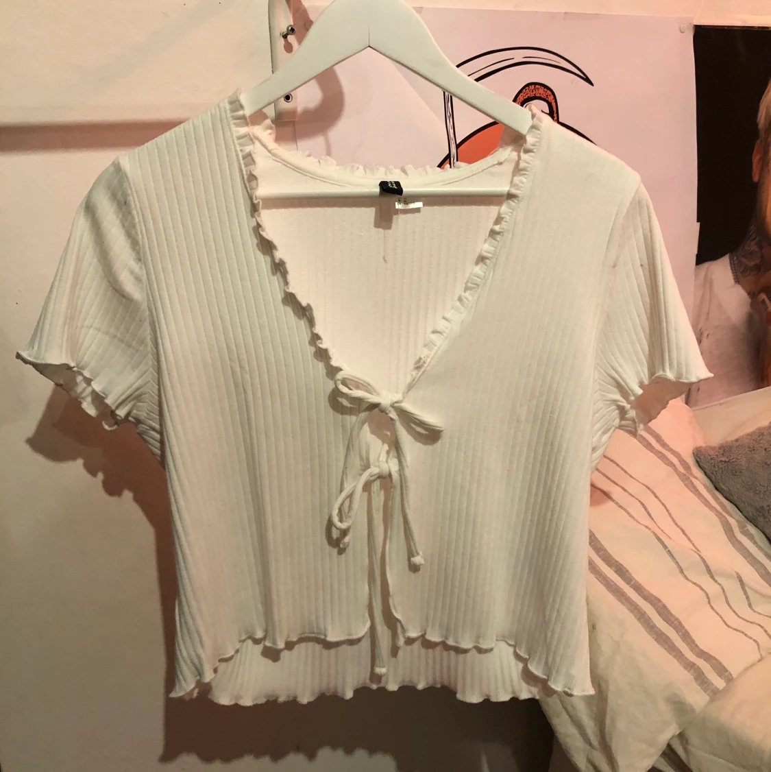 vit rosett topp 👸🏼👼🏻✨