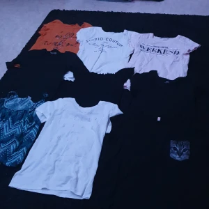Olika märken  - 9 T-shirtar/linnen, paketpris, kom med bud, storlekar mellan xs/s