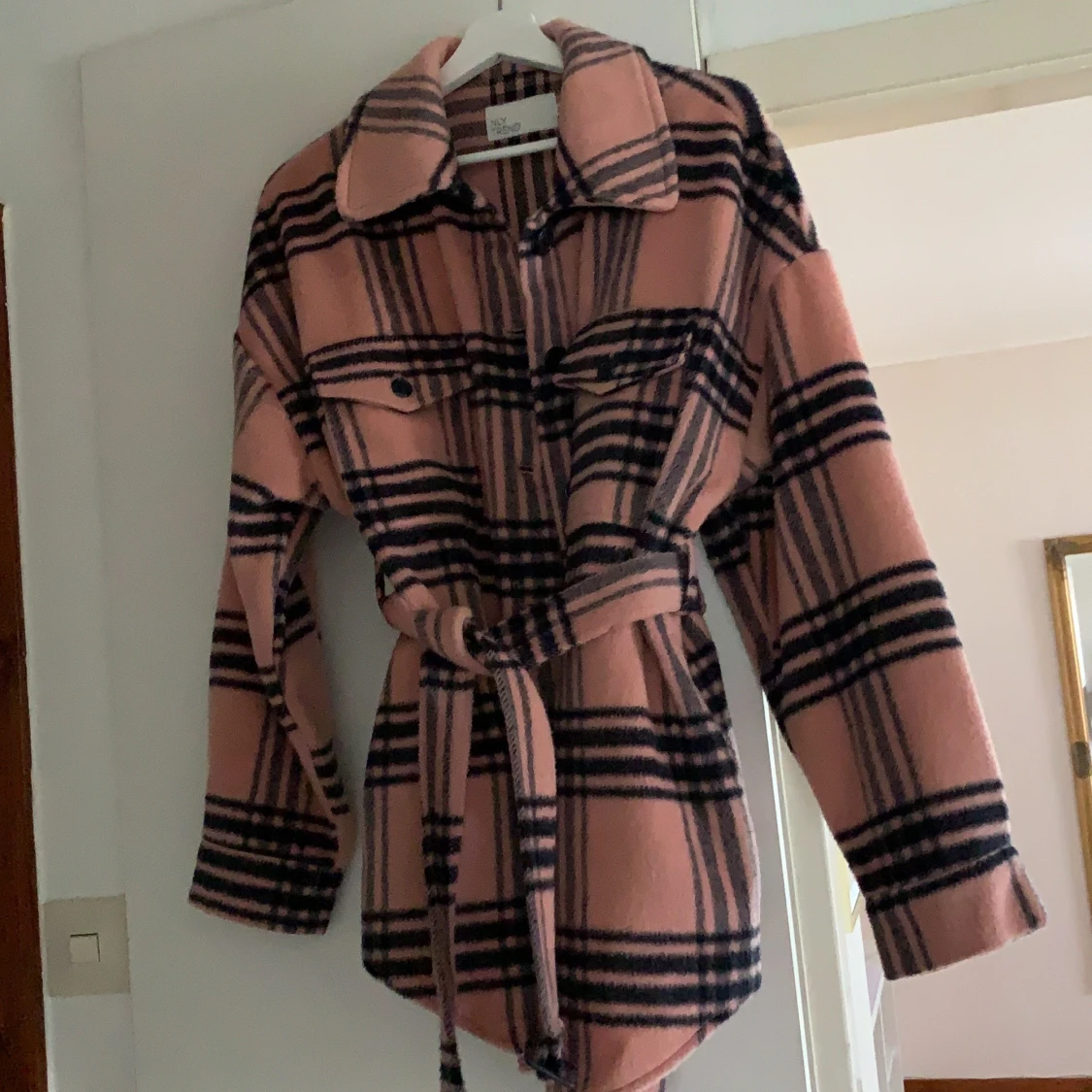 Oversized checked jacket 