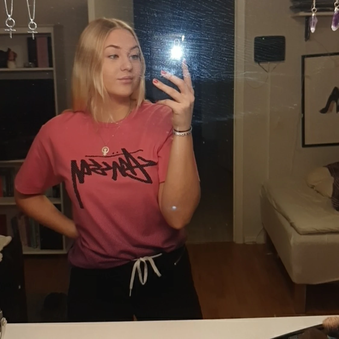 Stüssy T-shirt rosa🥰 - 90