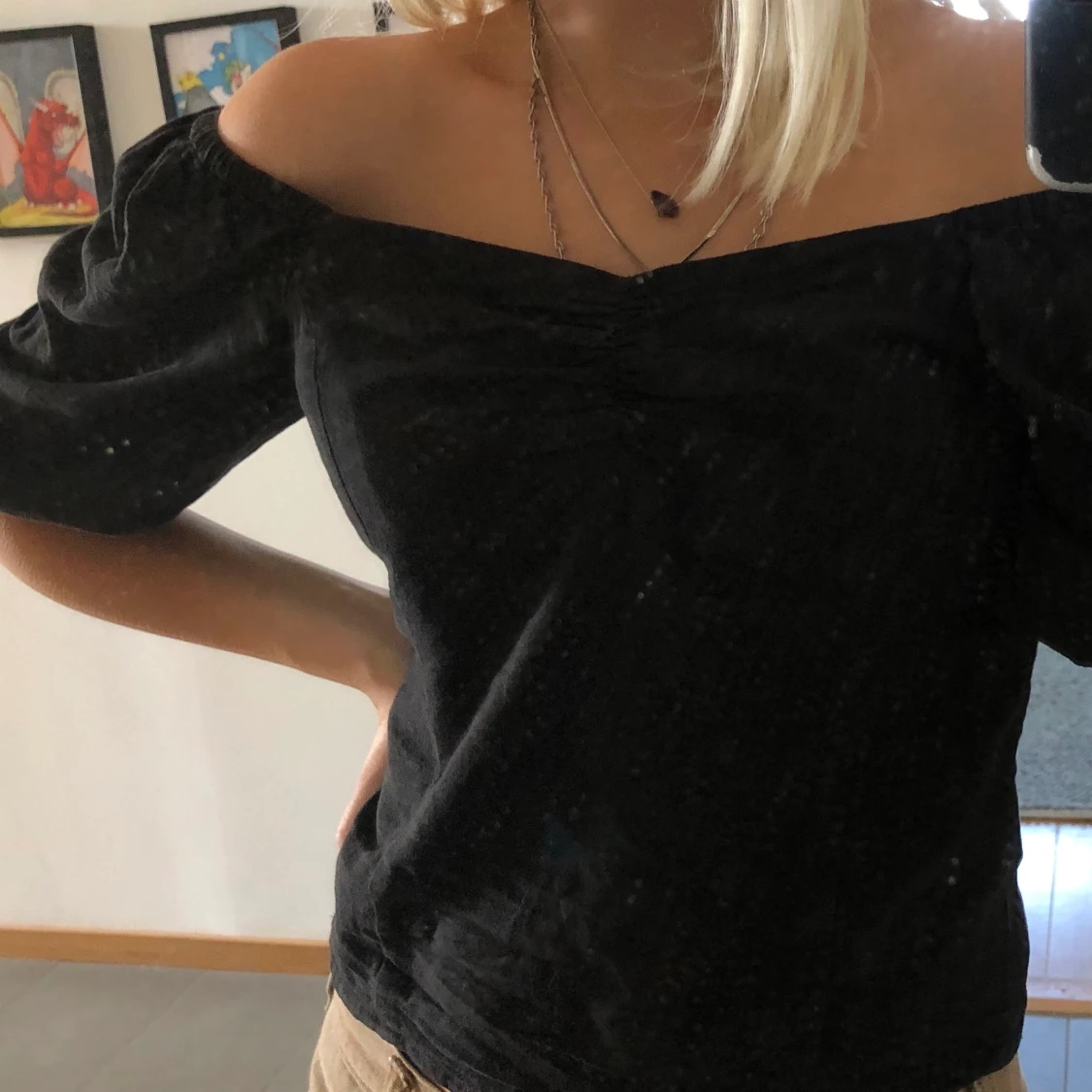 Tröja med puffarmar - 90