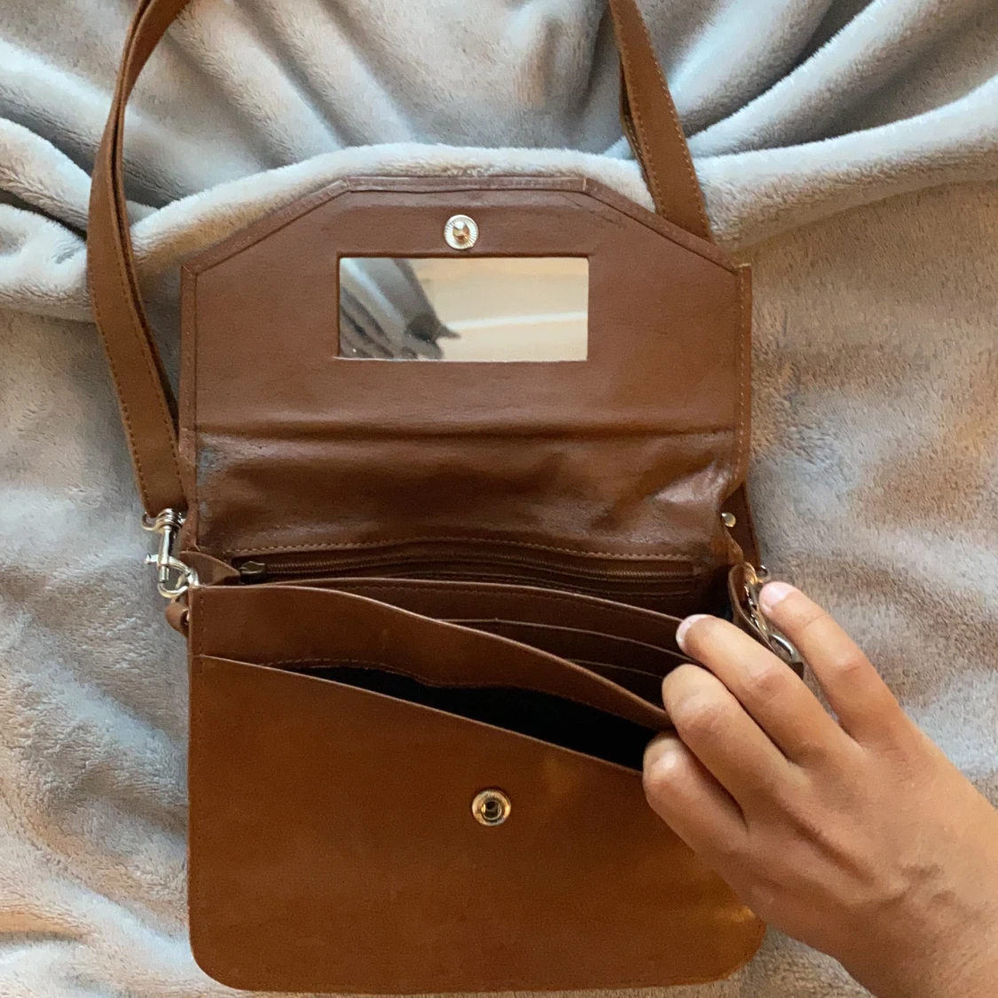 Brun läderväska - 91