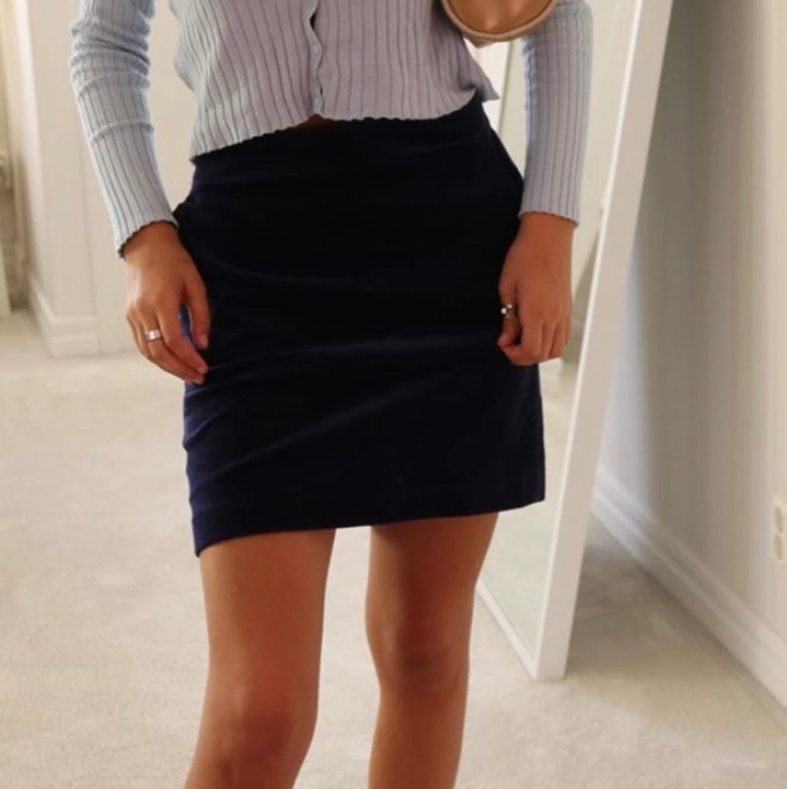 Mörkblå Manchester kjol💙