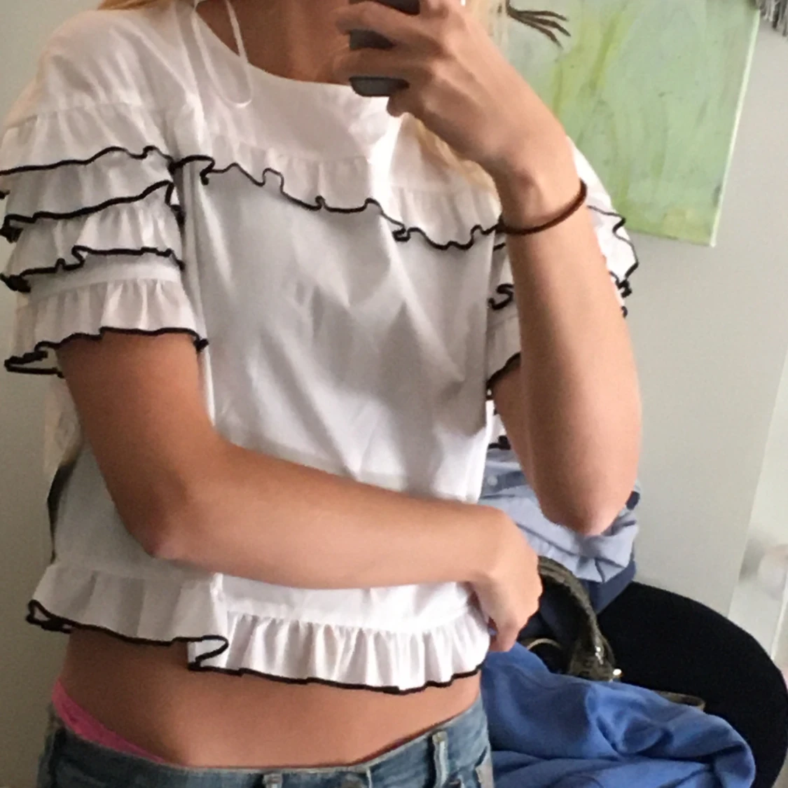 Jättefin oanvänd blus från zara med kvittot kvar💕 - 90