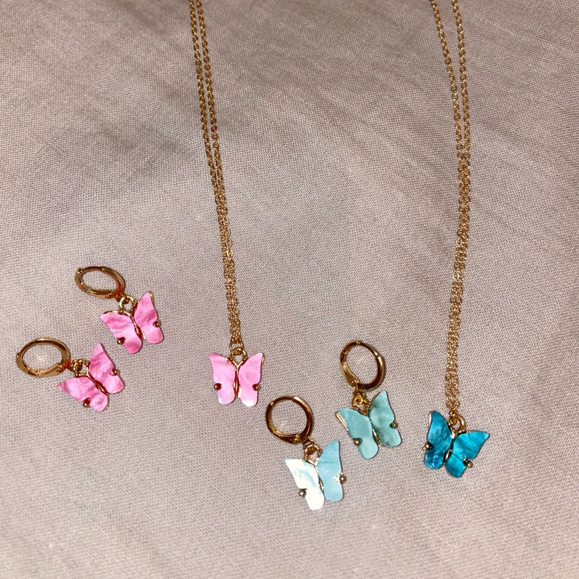 Fjäril örhängen+ halsband  - 91