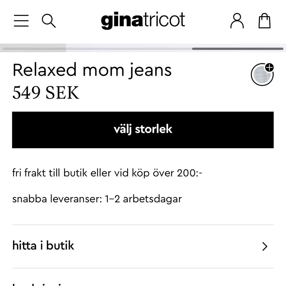 Assnygga gråa mom jeans från Gina Tricot. Nypris är 549kr. Säljer då de inte riktigt passar längre. Bra skick!. Jeans & Byxor.