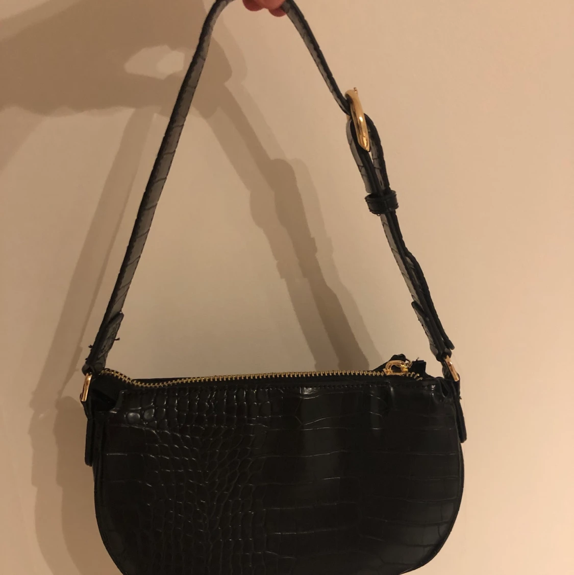 Svart baguetteväska - 90