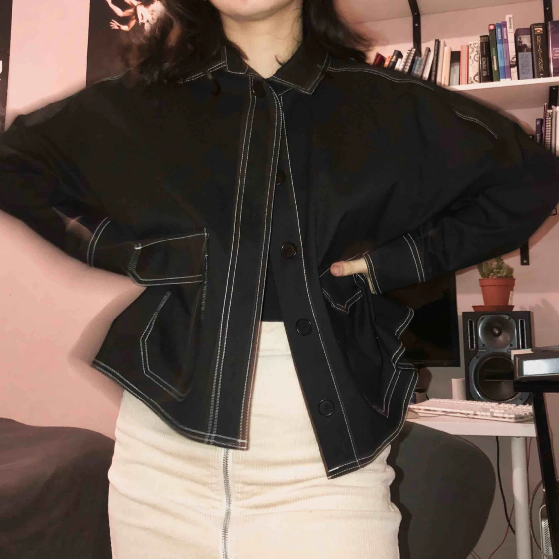 Svart sommar/vår jacka - 91