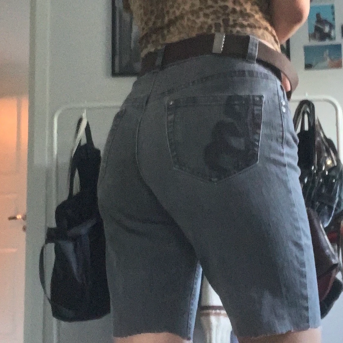  jeansshorts med brodering - 90