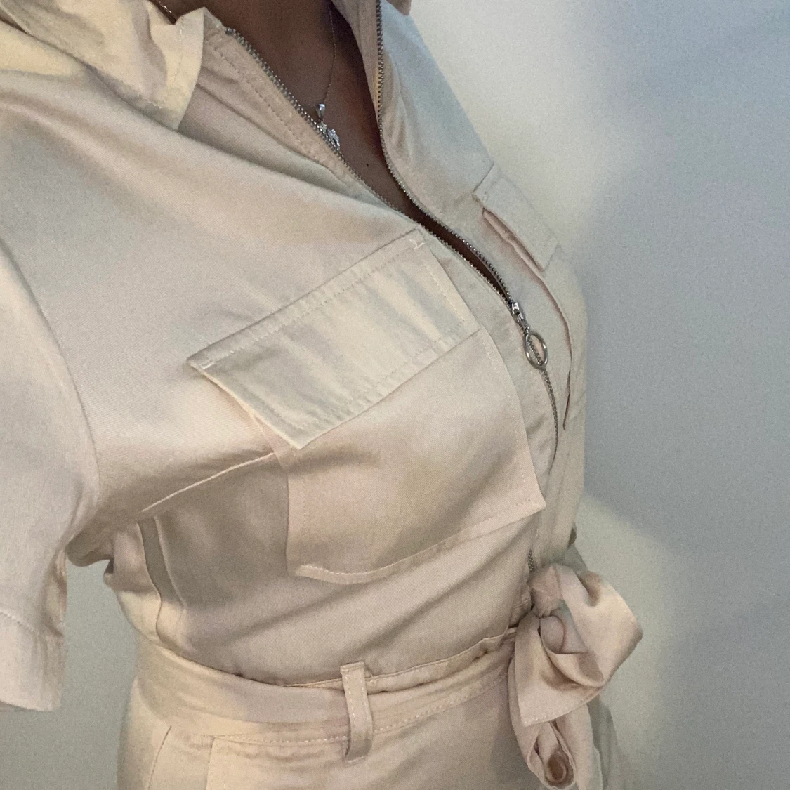 Nude jumpsuit Bershka 