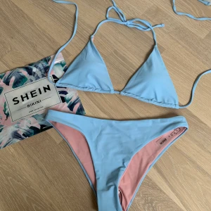 Bikini shein - Helt ny bikini från shein. Aldrig använd utan endast provad med skyddslappar och underkläder på! Säljes pga fel storlek för mig. Storlek M, men ganska liten i storlek så passar som en S! 80kr + frakt🌊