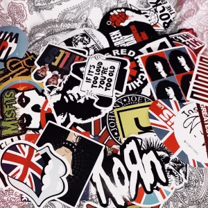 Stickers / Klistermärken  - 75 stycken supercoola stickers i rock-tema!🤘🏼
