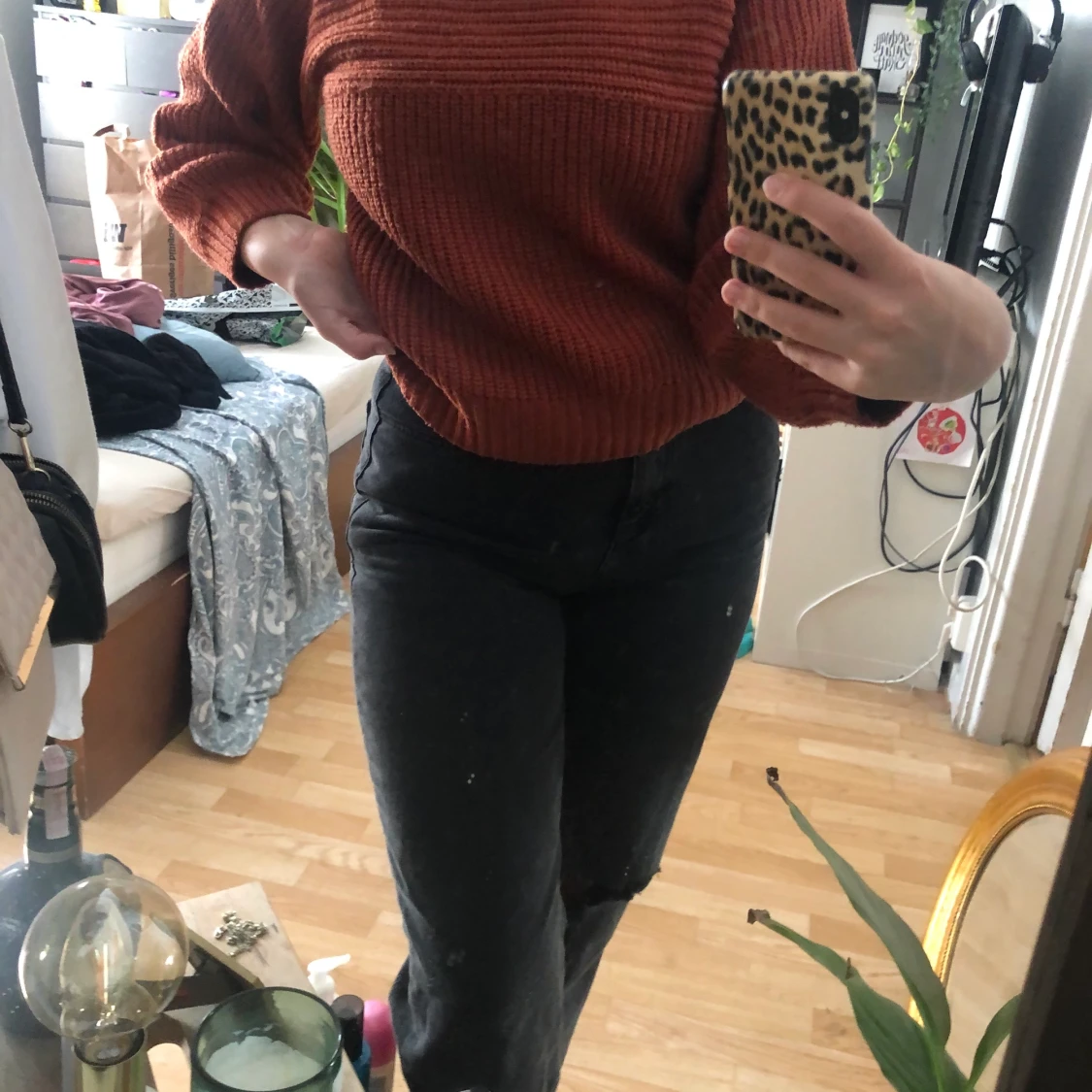 Stickad hösttröja - 90