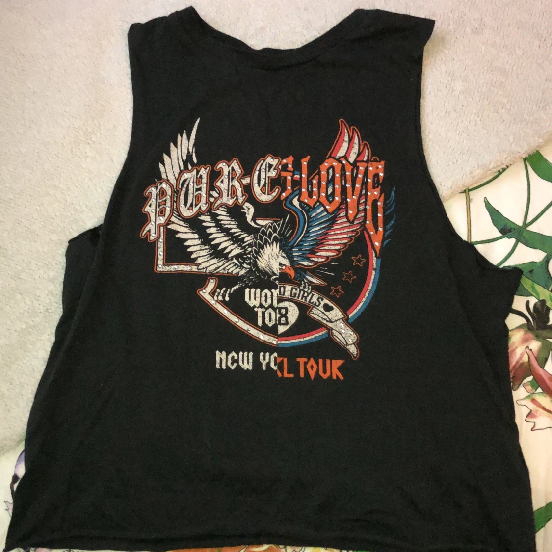 Linne med coolt tryck