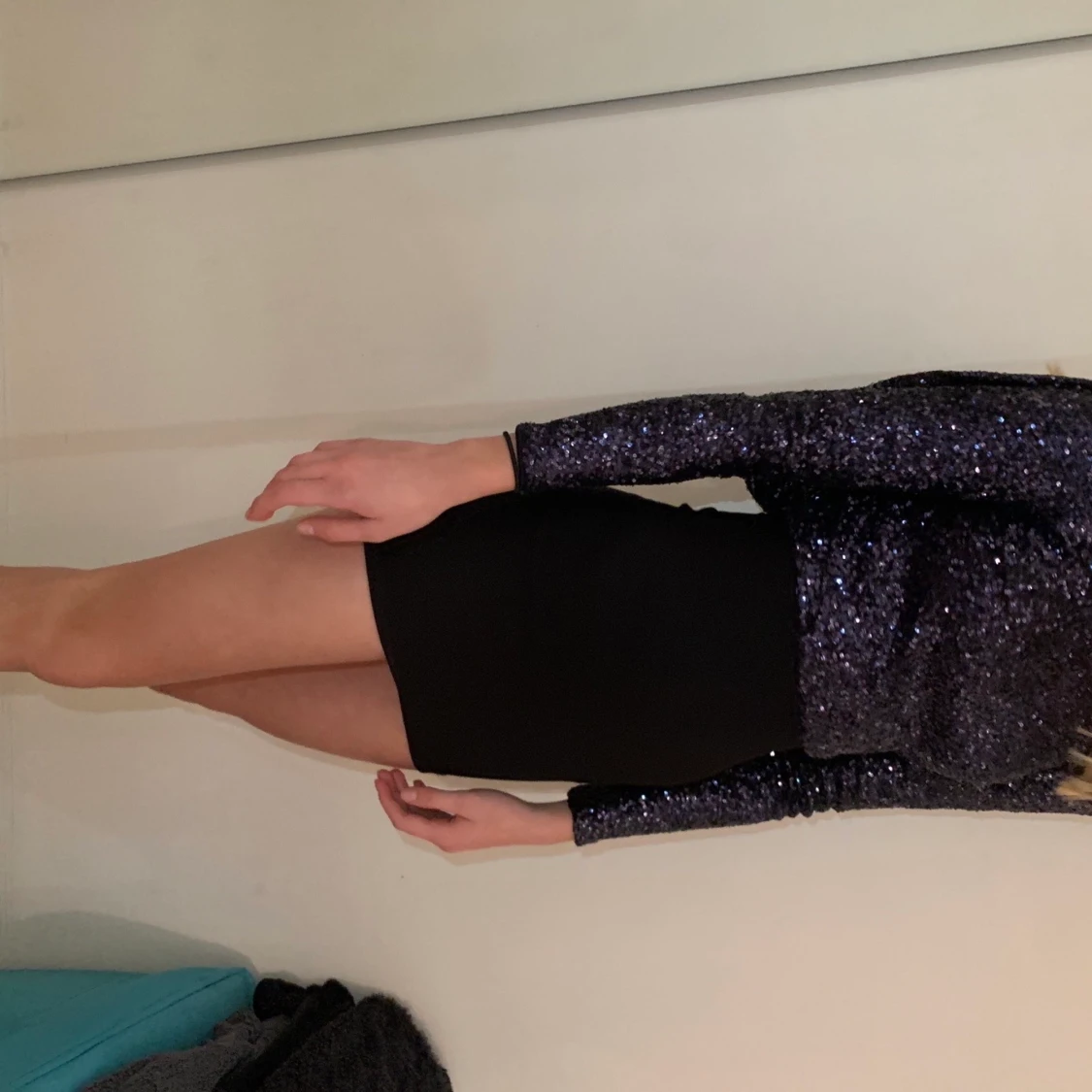 Marinblå Festklänning i storlek s/36