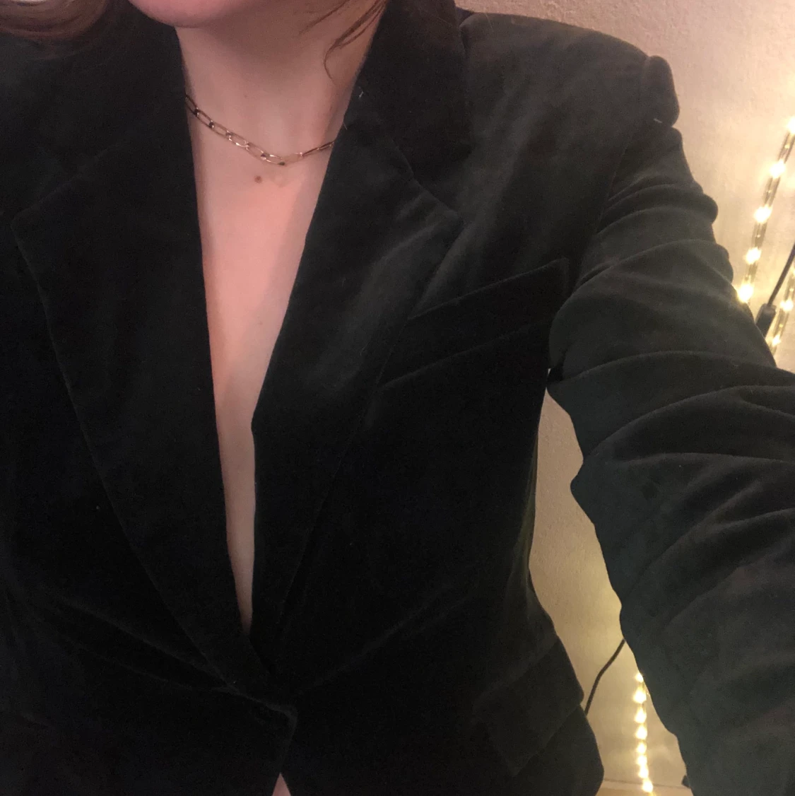 Mörkgrön sammetskavaj - 90