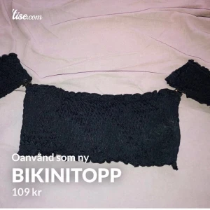 Bikinitopp  - Aldrig använd bikinitopp svart. Avtagbara armar, storlek 36. FRAKT INGÅR I PRISET🌸