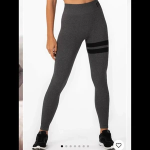 Stronger Nomad Anthracite Tights - Jättesköna och snygga seamless tights från stronger. Använda några få gånger. Säljer på grund av att de är aningen för stora och då inte går att träna i. Säljer också matchande topp (se bild tre).  