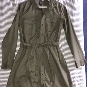Dress are new. I haven't worn them yet. The color is really nice( army green) 