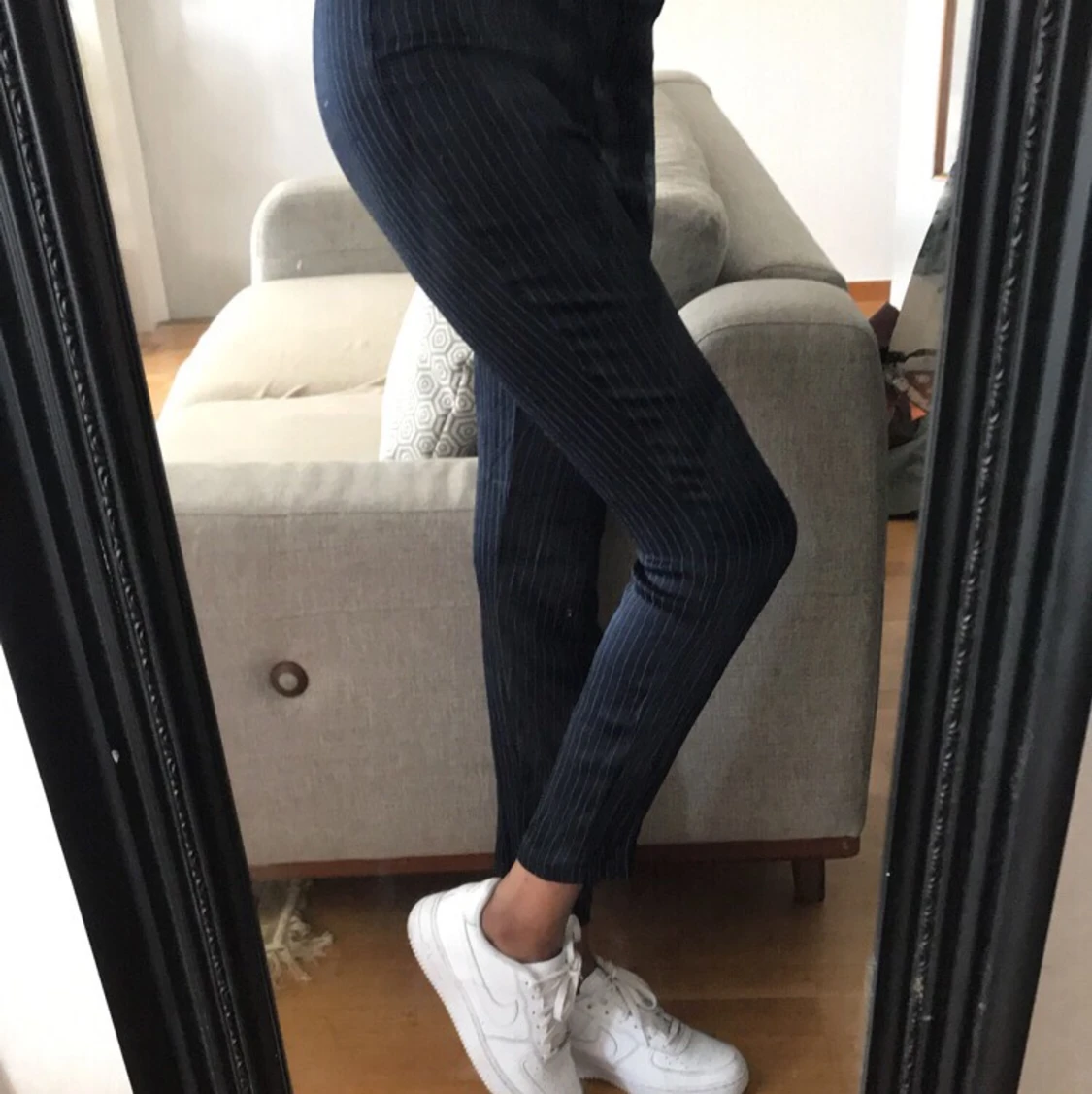 Marinblå randiga suit pant  - 90