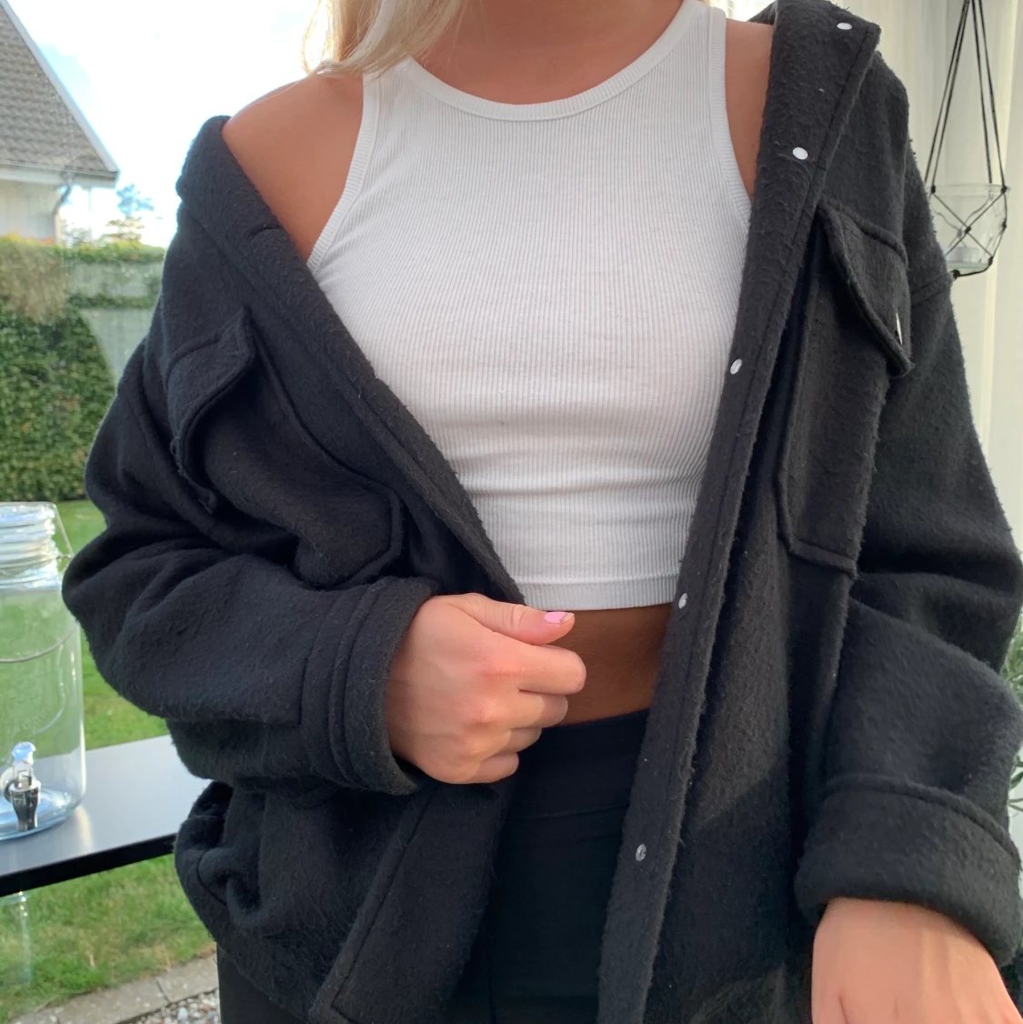 Svart filtjacka