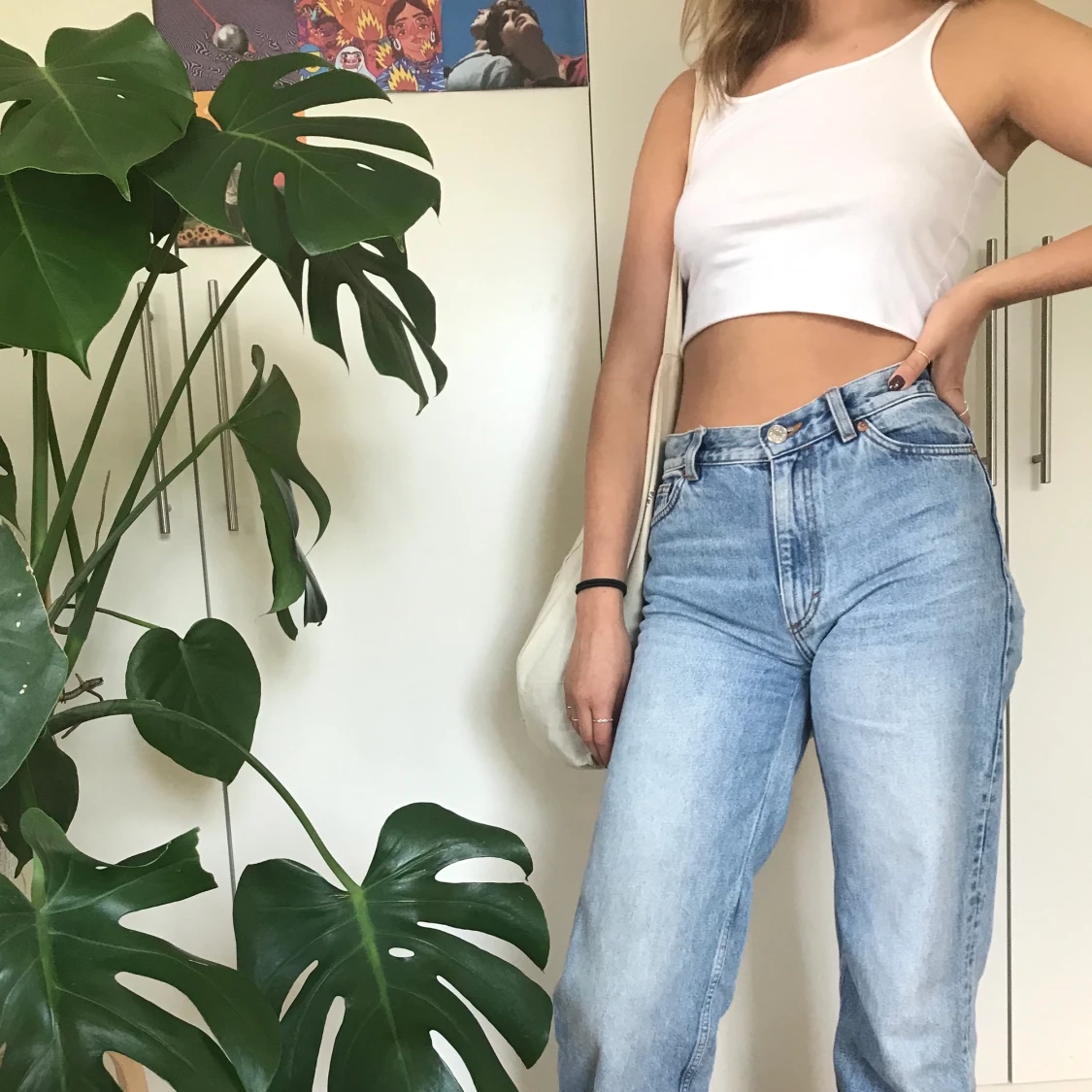 Vitt kroppat linne strl XS/S - 91