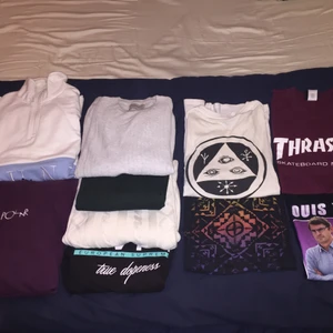 Kläder - Diverse kläder, hoodie, t-shirts, 3/4 zip, creenecks osv. Skriv vid intresse, allt är large (men olika passform)!