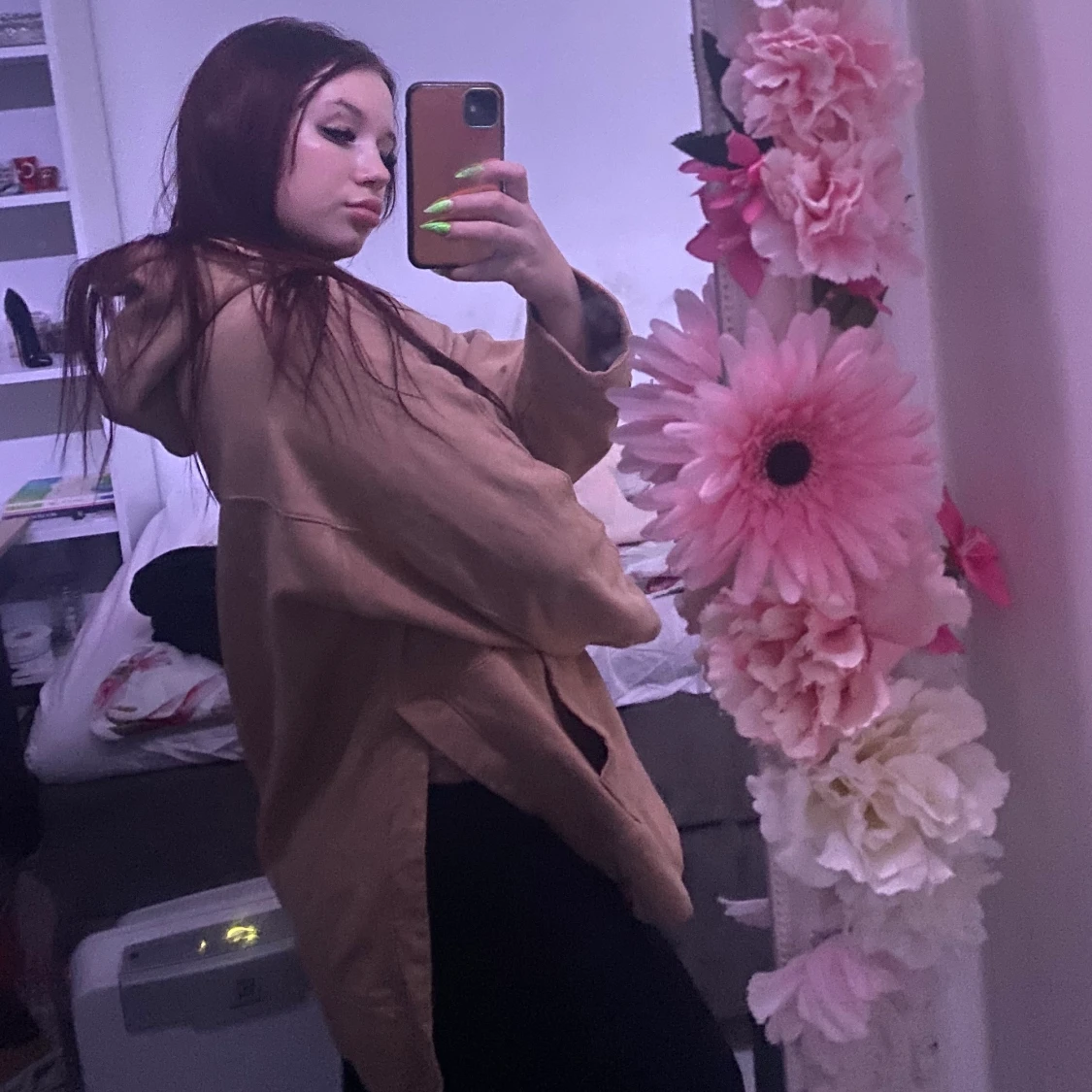 Hoodie med slits - 90