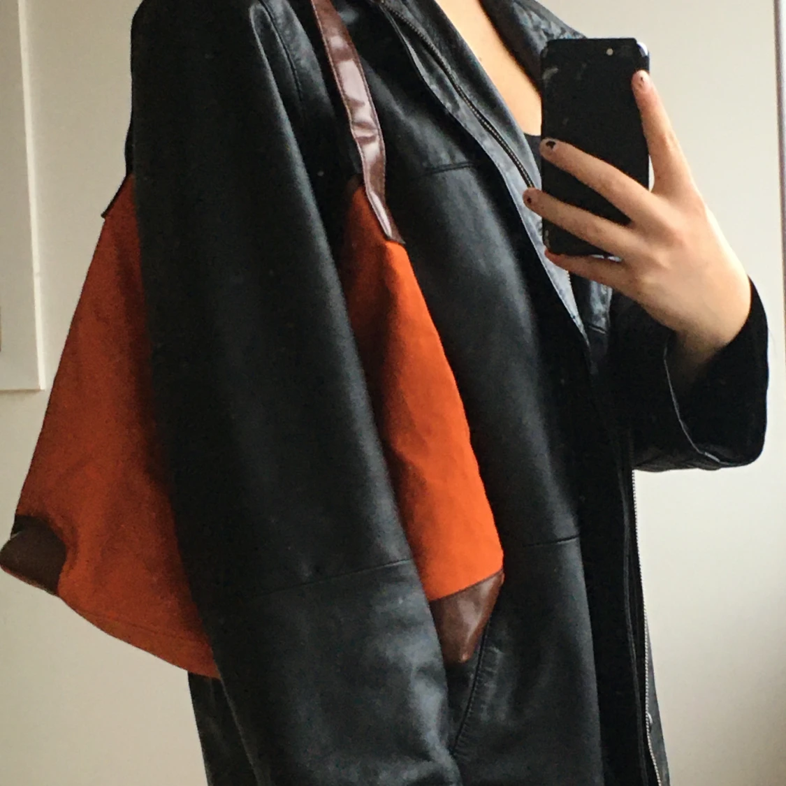 orange vintage väska