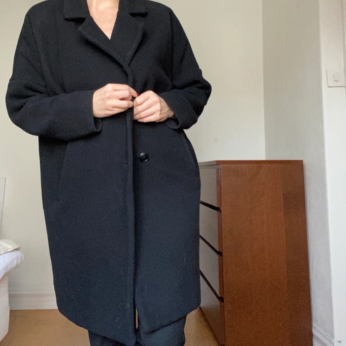 Svart vinterkappa  - 91