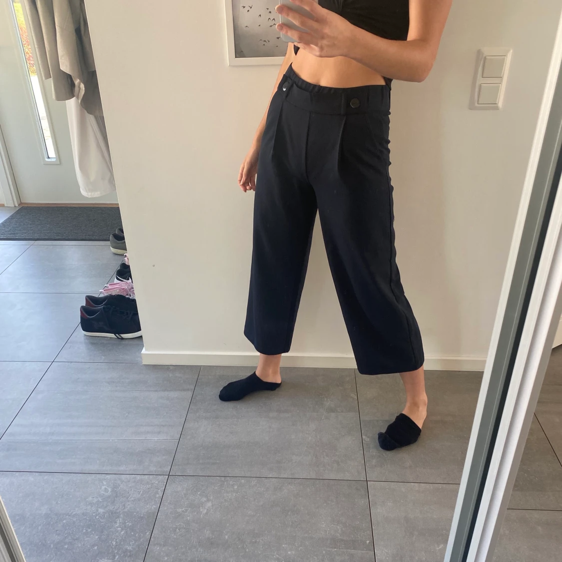 Mjuka ish kostymbyxor - Marinblå  - 90