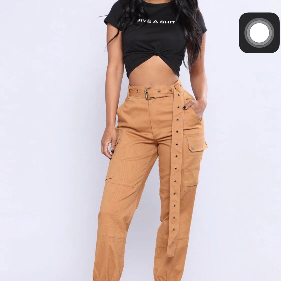 stretchiga cargo byxor