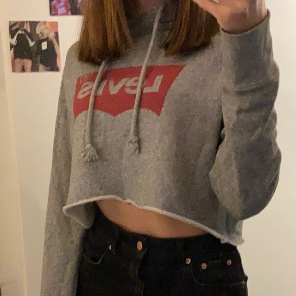 säljer min jätte fina levis hoodie som jag klippt själv till en croppad tröja, Säljer pågrund av att den tyvärr inte kommer till användning längre. Vid intresse eller fler bilder kan du höra av dig privat till mig, även om du vill diskutera pris. . Toppar.