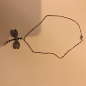 Halsband med trollslända  - Ett silvrigt halsband med ett trollslända:)